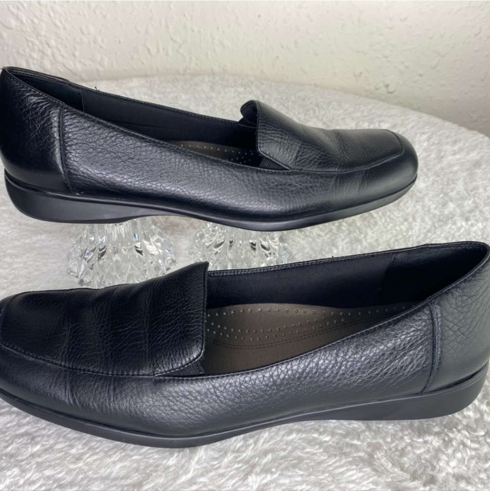 Womens Trotters loafers shoes black genuine leather size 13N